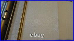 Vintage painting on silk chinese bird floral signed seal mark hand made frame