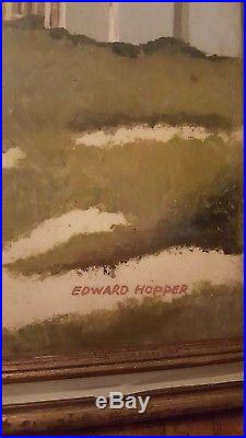 Vintage painting signed Edward Hopper