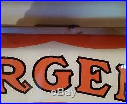 Vintage sargent paint lighted sign reverse painted advertising light