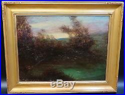 Vintage signed American Oil Painting, 1921