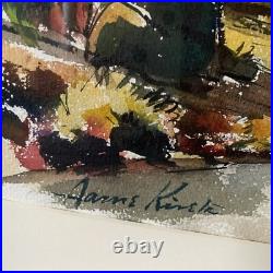 Vtg 1940 California Artist Aarne Kivela Original Watercolor Painting / Desert