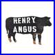 Vtg 1960s Hand-Painted Henry Angus Cutout Black Cattle Cow Farm Wood Sign
