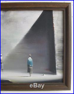 Vtg 1977 Surrealism California Listed Artist Robert Watson Oil Painting SIGNED