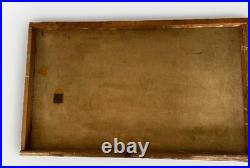 Vtg 60s MCM orig. African Village Sunset Painting 36x21.5 Signed