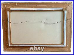Vtg Adam Chappell Landscape Oil Painting Framed Signed Mountain Lake 36 x 25