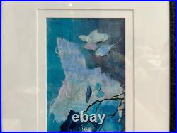 Vtg Angel in the Clouds Mixed Media Abstract Painting Signed Dorothy Kordash