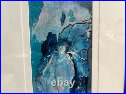 Vtg Angel in the Clouds Mixed Media Abstract Painting Signed Dorothy Kordash