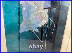 Vtg Angel in the Clouds Mixed Media Abstract Painting Signed Dorothy Kordash