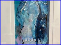 Vtg Angel in the Clouds Mixed Media Abstract Painting Signed Dorothy Kordash