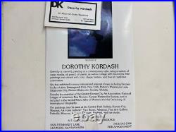 Vtg Angel in the Clouds Mixed Media Abstract Painting Signed Dorothy Kordash