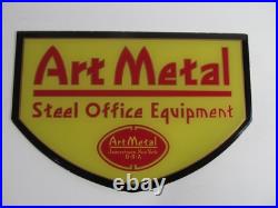 Vtg Art Metal Furniture Manufacture Reverse Painted Glass Sign Jamestown NY Deco