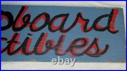 Vtg CORNER CUPBOARD CRAFTS Painted Wood Store Sign Tramp Art/Steampunk J398