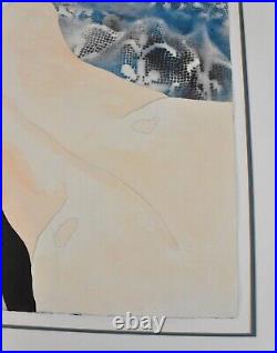 Vtg. Erotic Large Original Mixed Painting Signed by Hayden, 30 x 37.5