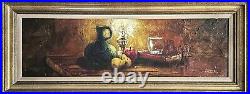 Vtg. Fine Art Heavy Impasto Hand Painted Oil Still Life SIGNED MYSTERY ARTIST