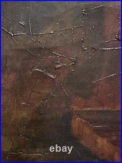 Vtg. Fine Art Heavy Impasto Hand Painted Oil Still Life SIGNED MYSTERY ARTIST