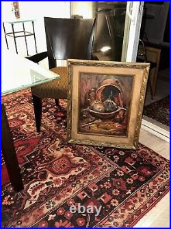 Vtg. Fine Art Post Impressionism Painting Oil Still Life SIGNED MYSTERY ARTIST