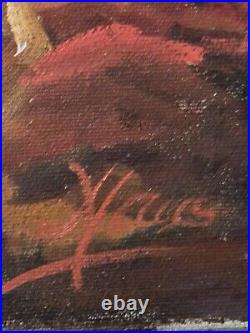 Vtg. Fine Art Post Impressionism Painting Oil Still Life SIGNED MYSTERY ARTIST