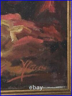 Vtg. Fine Art Post Impressionism Painting Oil Still Life SIGNED MYSTERY ARTIST