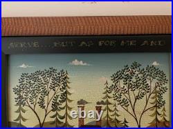 Vtg Folk Art Painting On Board D. Masters Kriebel Signed House Dogs Joshua 2415