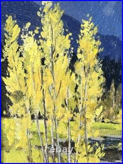 Vtg Framed Landscape Painting Tetons Jackson Hole Signed Anna R Spiess Utah