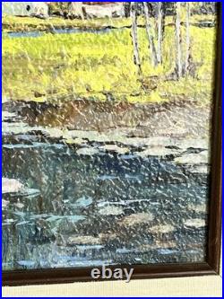 Vtg Framed Landscape Painting Tetons Jackson Hole Signed Anna R Spiess Utah