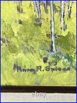 Vtg Framed Landscape Painting Tetons Jackson Hole Signed Anna R Spiess Utah