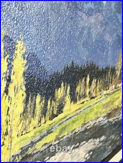 Vtg Framed Landscape Painting Tetons Jackson Hole Signed Anna R Spiess Utah