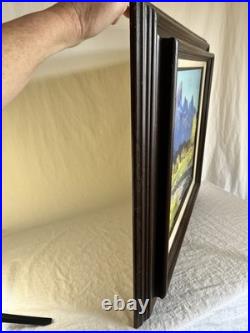 Vtg Framed Landscape Painting Tetons Jackson Hole Signed Anna R Spiess Utah