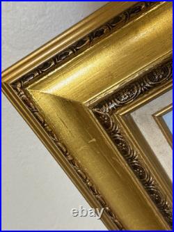 Vtg Framed Oil Painting, Paris Arc de Triomphe 20x 33 (canvas) Signed Burnett