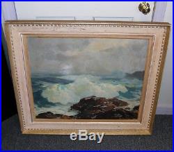 Vtg Harry Russell Ballinger Oil Painting Canvas MORNING MIST 33x 36 Signed 61