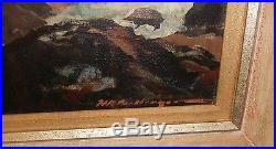 Vtg Harry Russell Ballinger Oil Painting Canvas MORNING MIST 33x 36 Signed 61