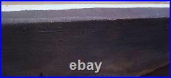 Vtg Impressionist Seascape Harbor Scene Oil Painting Signed