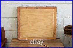Vtg Industrial Hand Painted 22 Advertising Trade Wood Sign Wallace Produce