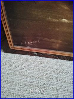 Vtg John Wayne Painting On Velvet 2 Large Signed Local Pickup