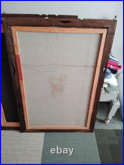 Vtg John Wayne Painting On Velvet 2 Large Signed Local Pickup