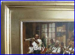 Vtg Listed Artist Elaine Coffee Preservation Hall Jazz Musicians Painting SIGNED