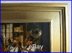 Vtg Listed Artist Elaine Coffee Preservation Hall Jazz Musicians Painting SIGNED