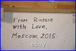 Vtg. MOSCOW KREMLIN, signed & original oil painting from Russia, 22x30, 2015