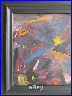 Vtg Mid Century Modernism Listed Artist Rolph Scarlett Abstract Painting SIGNED