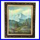 Vtg Oil Painting Mountain Landscape Lake Trees Framed 30x26 Signed Thompson