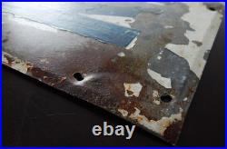 Vtg Original Hand Painted Metal 3' Sign Advertising Motel Kitchenetts Rooms Ooak