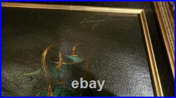 Vtg Original Oil Painting Framed Signed Still Life Oranges Salvatore Langella