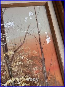 Vtg Original Signed G WHITMAN Landscape Oil Painting 44X33Read Description