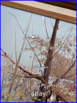 Vtg Original Signed G WHITMAN Landscape Oil Painting 44X33Read Description