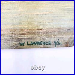 Vtg Original Signed Oil Painting Tug Boat Docks Seascape Nautical Art 1951 Frame