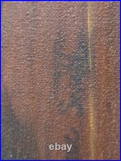 Vtg. Original framed oil painting on canvas. Pewter objects still life. Signed Vtg. Original framed oil painting on canvas. Pewter objects still life. Signed