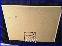 Vtg. Original painting boat at dock, maybe New England. Signed, on board