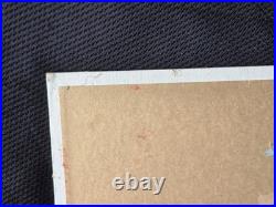 Vtg. Original painting boat at dock, maybe New England. Signed, on board