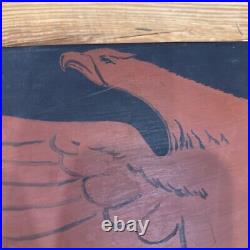 Vtg Painted Temperance Prohibition Eagle Wall Tavern Bar Sign Americana Folkart