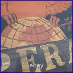 Vtg Painted Temperance Prohibition Eagle Wall Tavern Bar Sign Americana Folkart